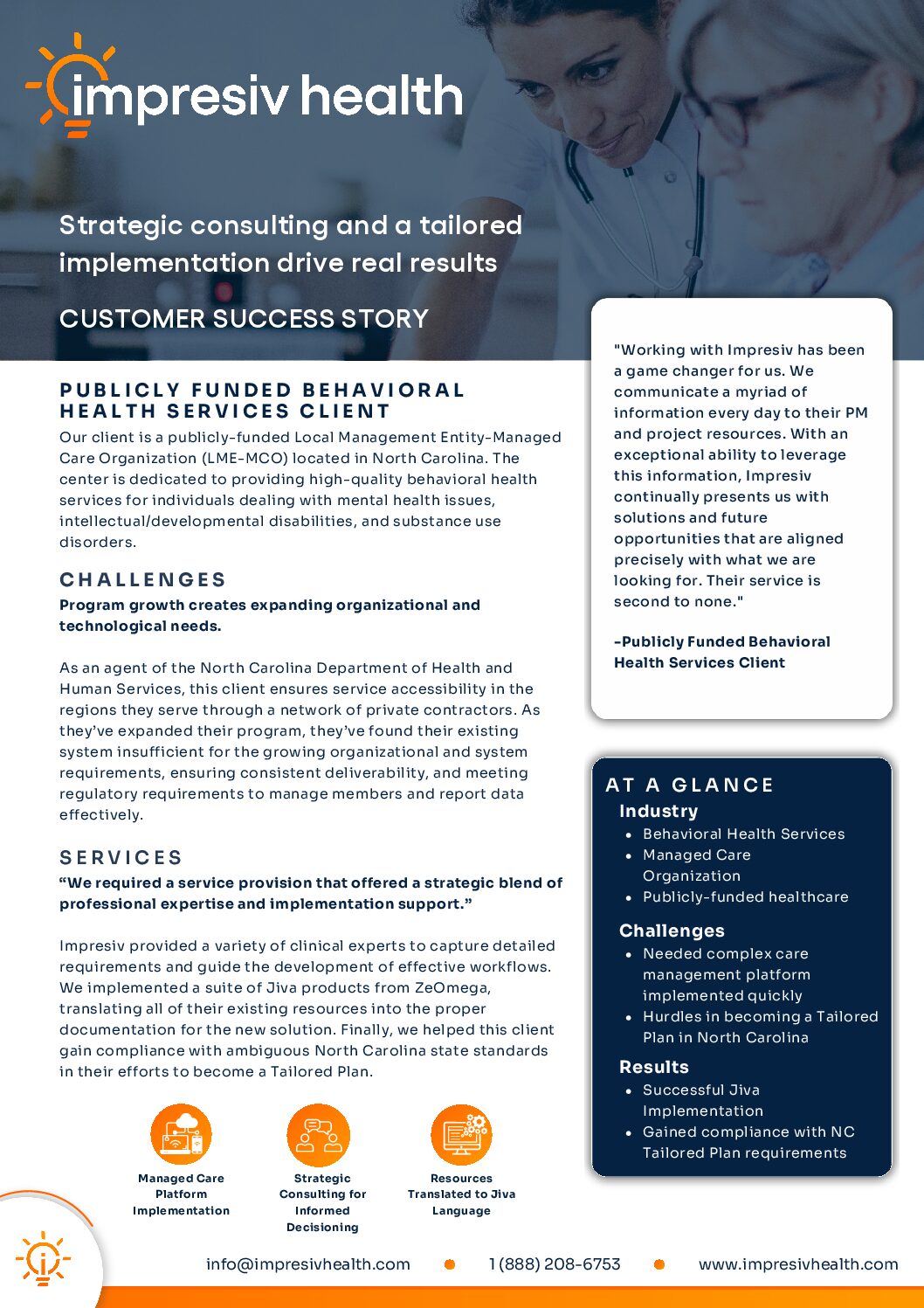 consulting case study health care